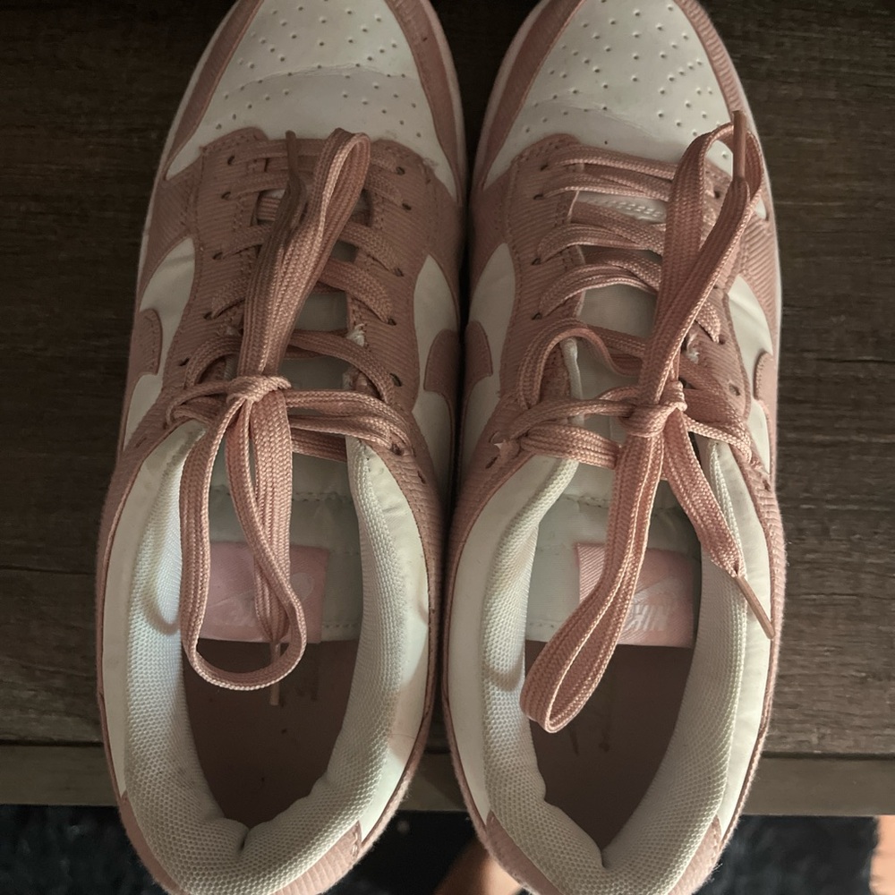 Nike Women's Pink and White Sneakers